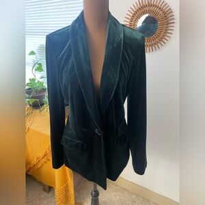 INC velvet green blazer